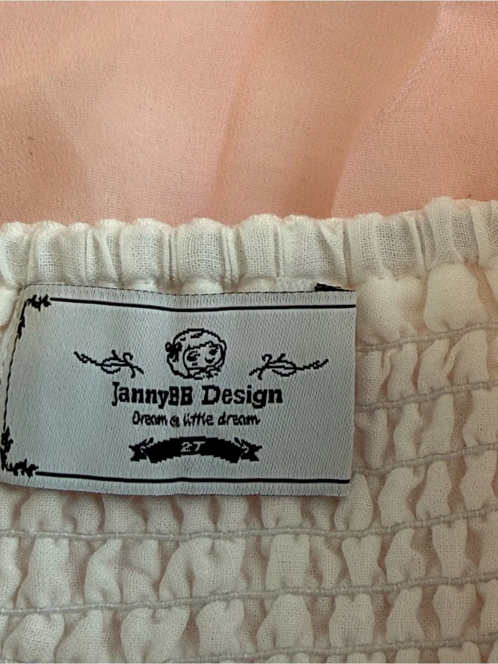 Janny BB design smocked embroidered toddler dress